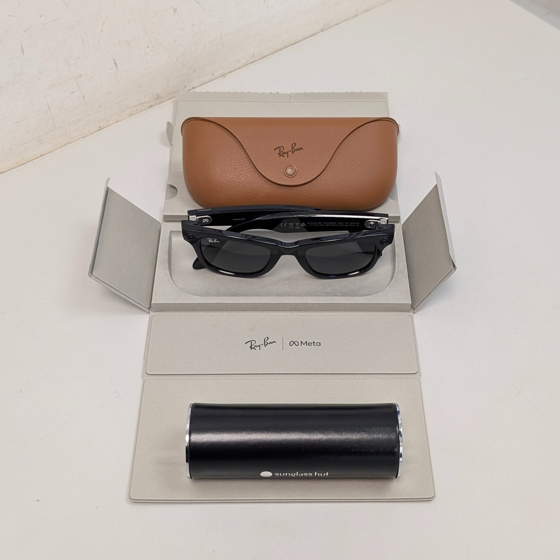 Pre-owned RAY-BAN META Wayfarer Gen 2 RW4012 Matte Black Graphite